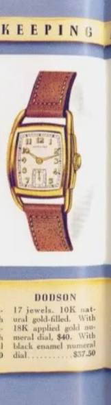 1939 Hamilton 17 Jewel Art Deco Curved 10k Gold Plated Caliber 987 "Dodson"