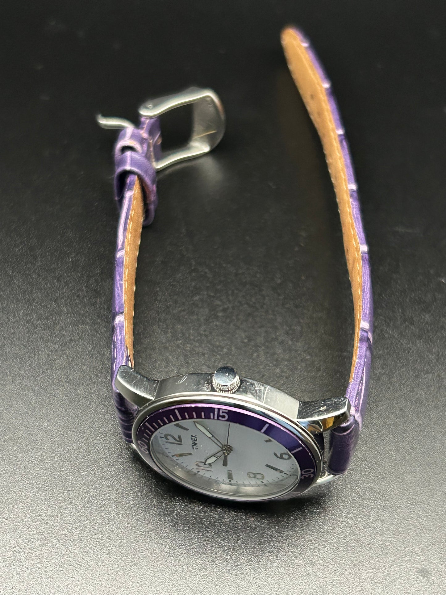2014 Timex Purple Bezel Starburst Dial Quartz Watch