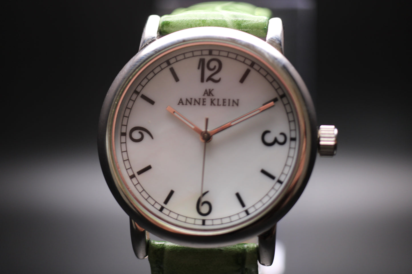 2010s Anne Klein Green Strap Quartz Watch Ref. 10/9003