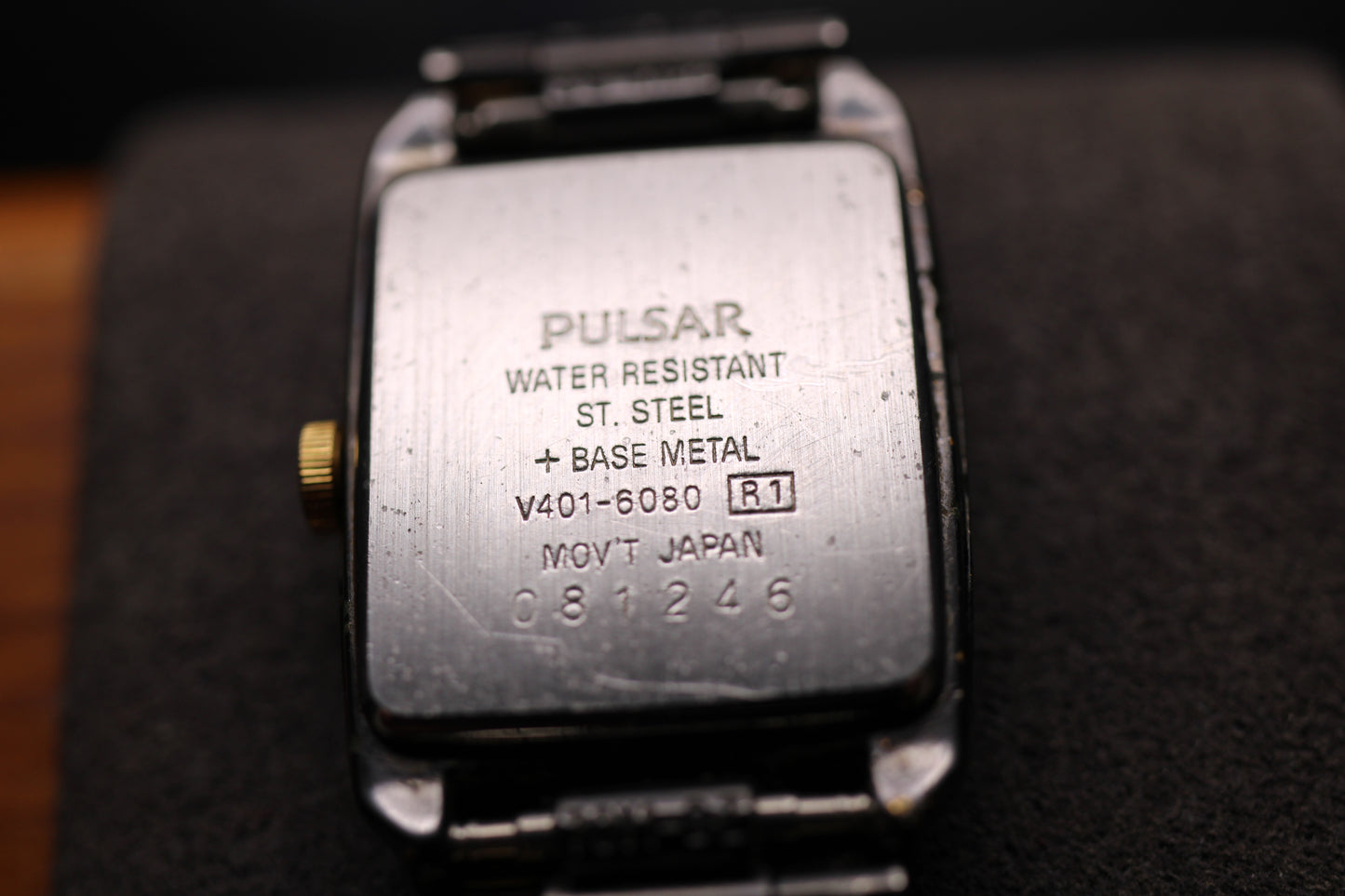 1990 Pulsar Women's Tank Quartz Watch Ref. 081246, V401-6080