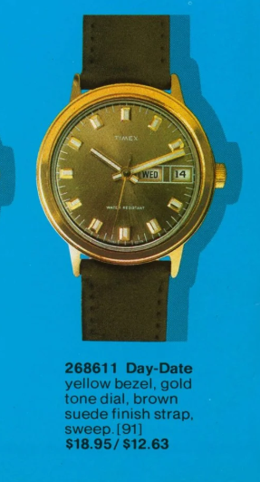 1976 Timex Day-date Marlin Sunburst Mechanical Ref. 268211