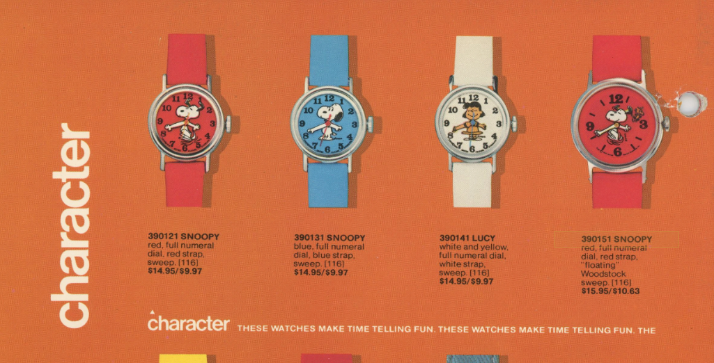 1977 Timex Snoopy Kids Character Mechanical Watch Ref. 3901210077