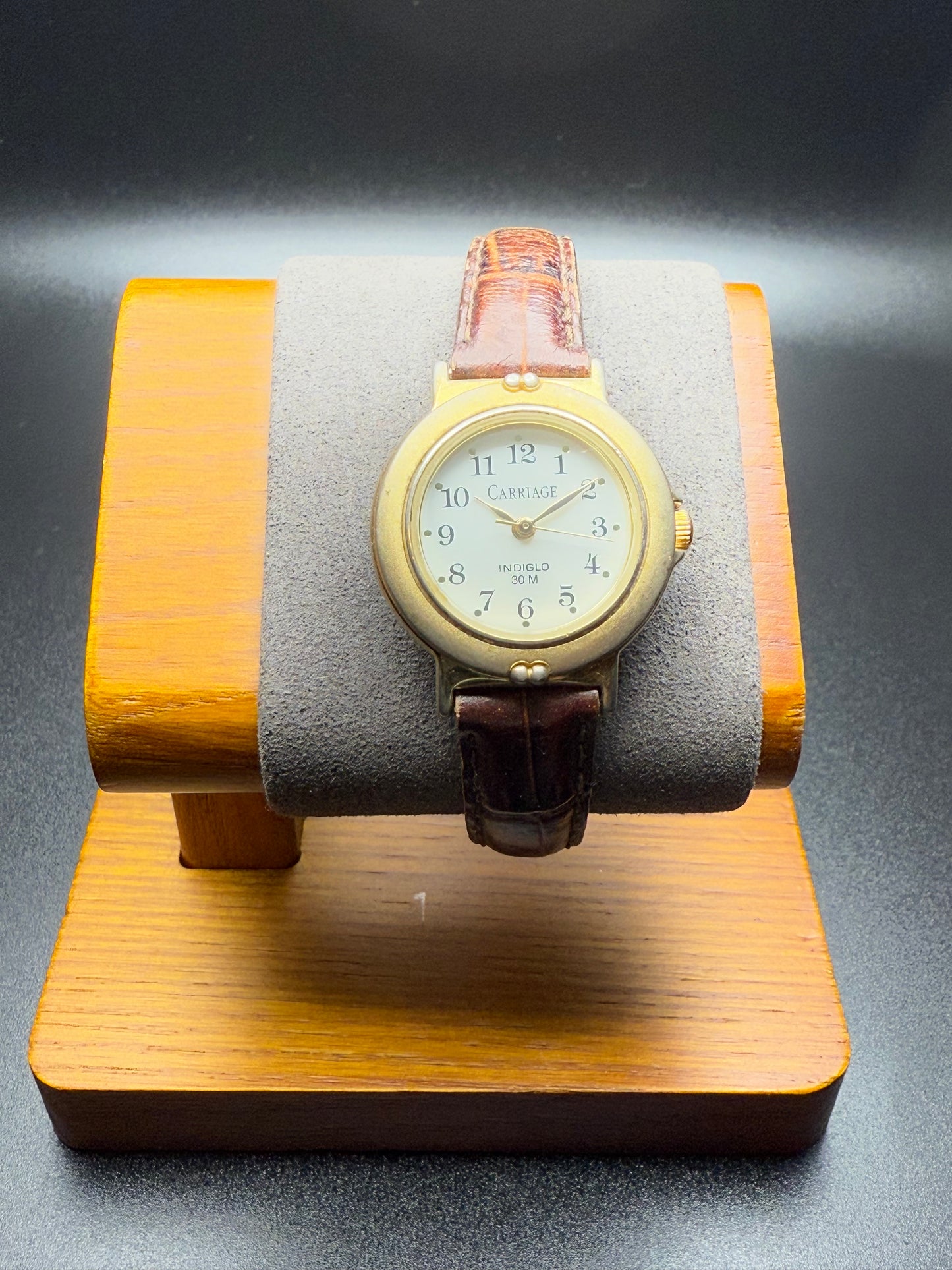 2003 Carriage / Timex Gold Case Indiglo Quartz Watch