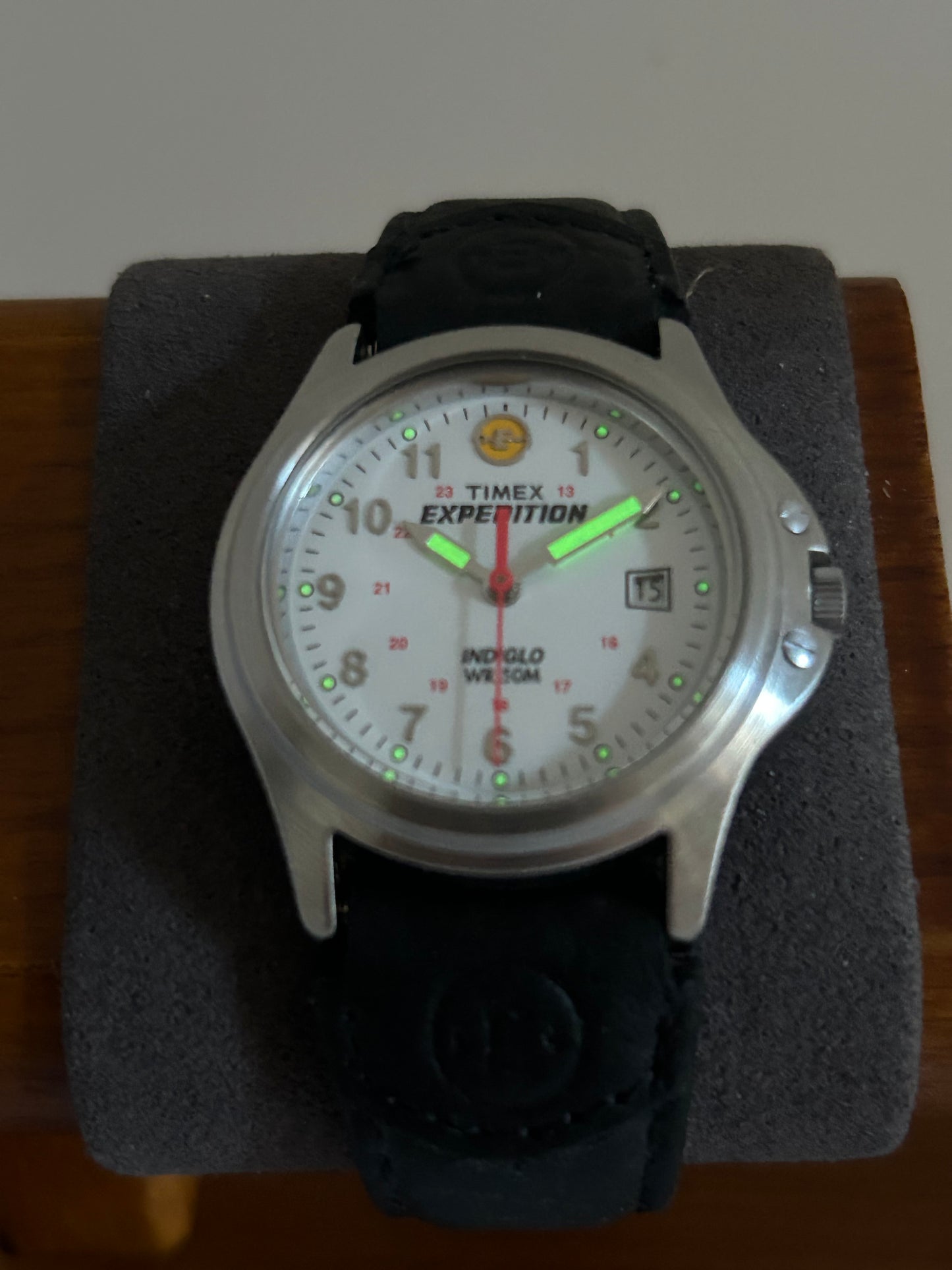 2009 Timex Expedition Date Window White Indiglo Dial Quartz Watch