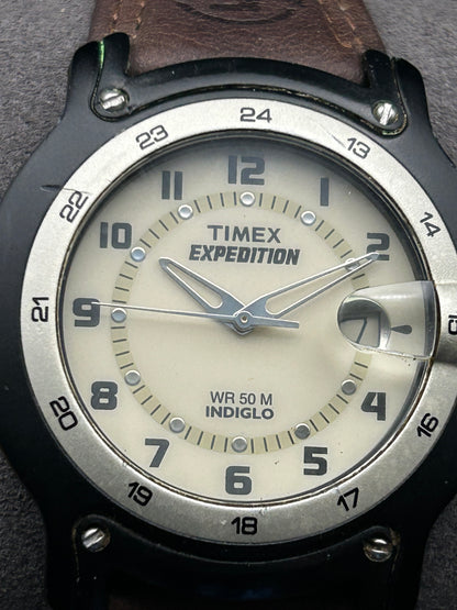 2002 Timex Expedition Day Window Indiglo Quartz Watch