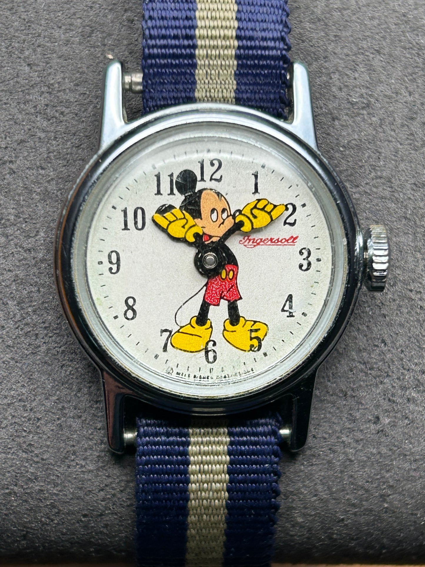 1951 U.S. Time Ingersoll Accessories Mickey Mouse Mechanical Character Watch Ref. 2-300121