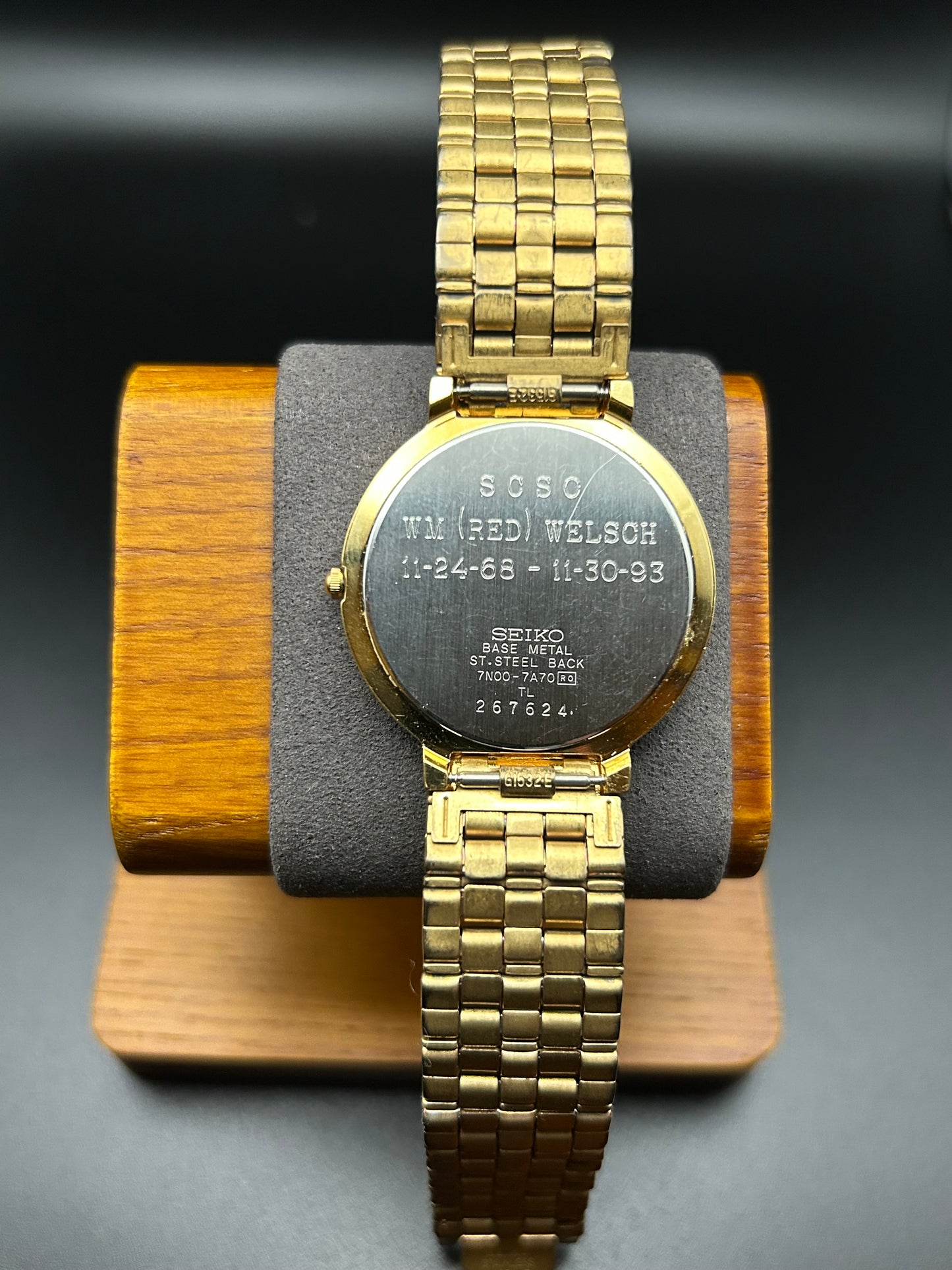 1992 Seiko Roman Numeral Quartz Watch Ref. 7N00-7A70 267624