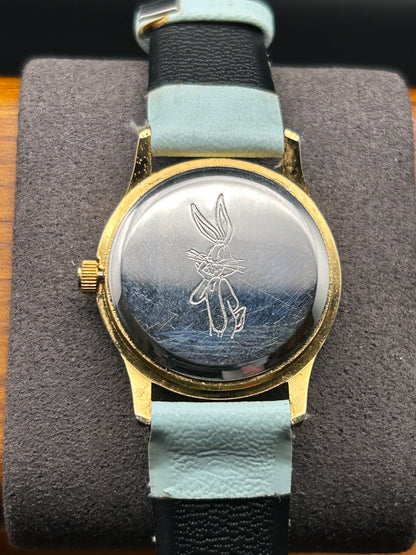 Bugs Bunny Quartz Watch With Patterned Leather Strap (Year / Manufacturer Unidentified)