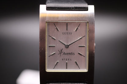 Early 2000s Guess / Aventis Pharmaceuticals Gentleman's Tank Quartz Advertising Watch Ref. G65043G