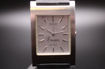 Early 2000s Guess / Aventis Pharmaceuticals Gentleman's Tank Quartz Advertising Watch Ref. G65043G