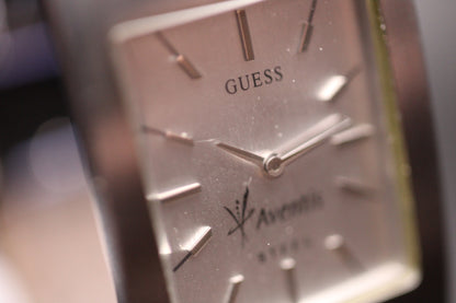 Early 2000s Guess / Aventis Pharmaceuticals Gentleman's Tank Quartz Advertising Watch Ref. G65043G