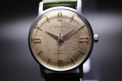 1947 Gruen 25-Jewel Stunning Patina Autowind Automatic Watch Ref. 570 SS-114