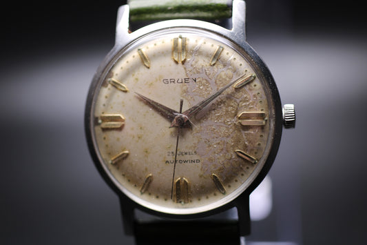 1947 Gruen 25-Jewel Stunning Patina Autowind Automatic Watch Ref. 570 SS-114