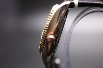 1990s Elgin Presidential DayDate Fluted Bezel Quartz Watch Ref. FC-12