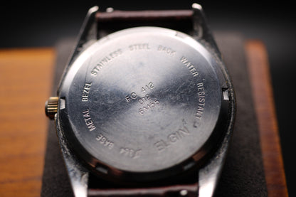 1990s Elgin Presidential DayDate Fluted Bezel Quartz Watch Ref. FC-12