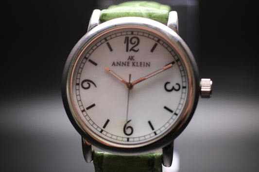 2010s Anne Klein Green Strap Quartz Watch Ref. 10/9003