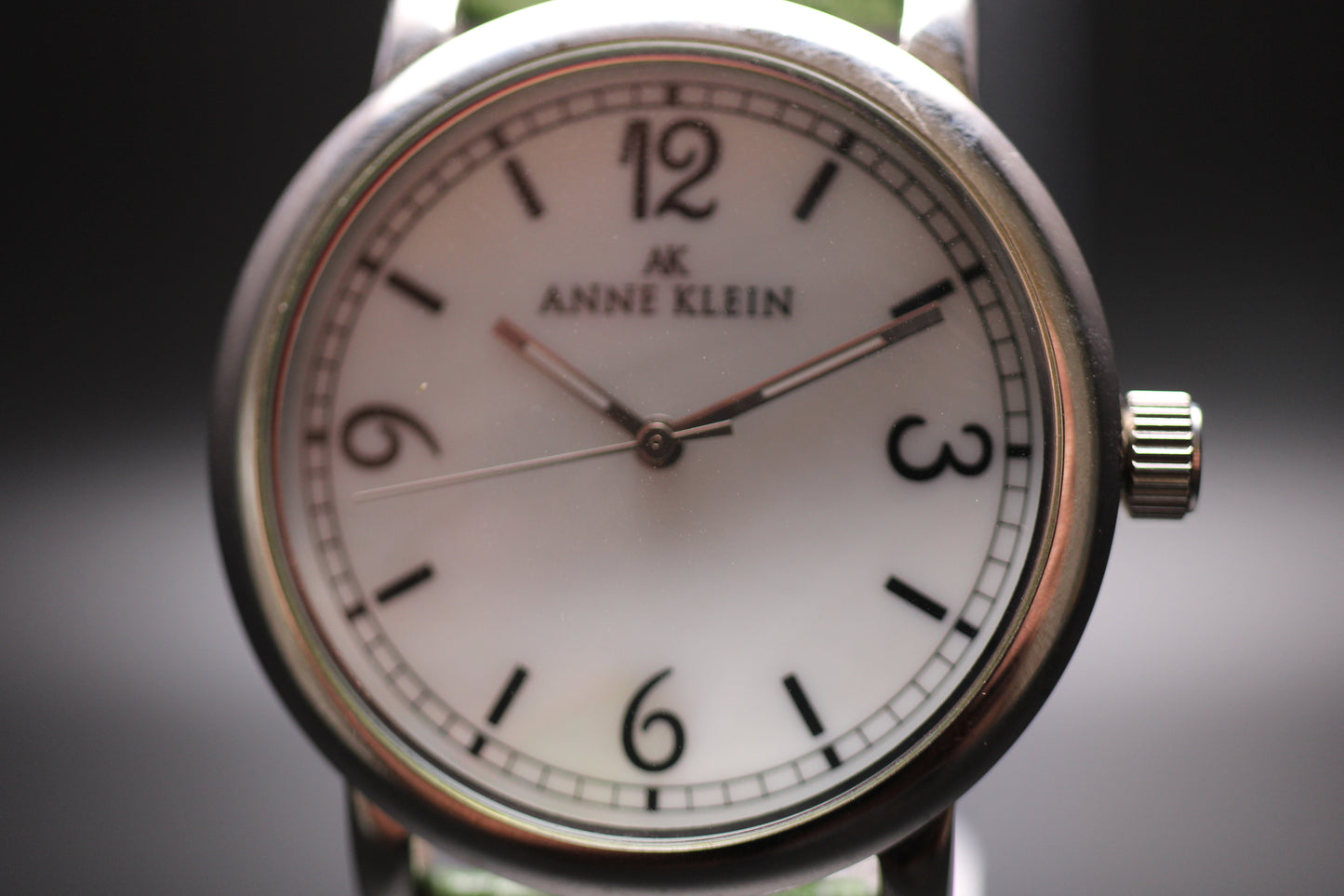 2010s Anne Klein Green Strap Quartz Watch Ref. 10/9003