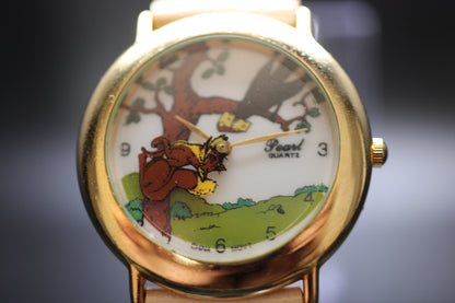 1980s Pearl "The Raven and the Fox" Mystery Dial Quartz Watch