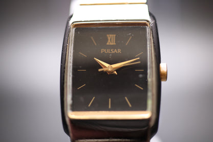1990 Pulsar Women's Tank Quartz Watch Ref. 081246, V401-6080
