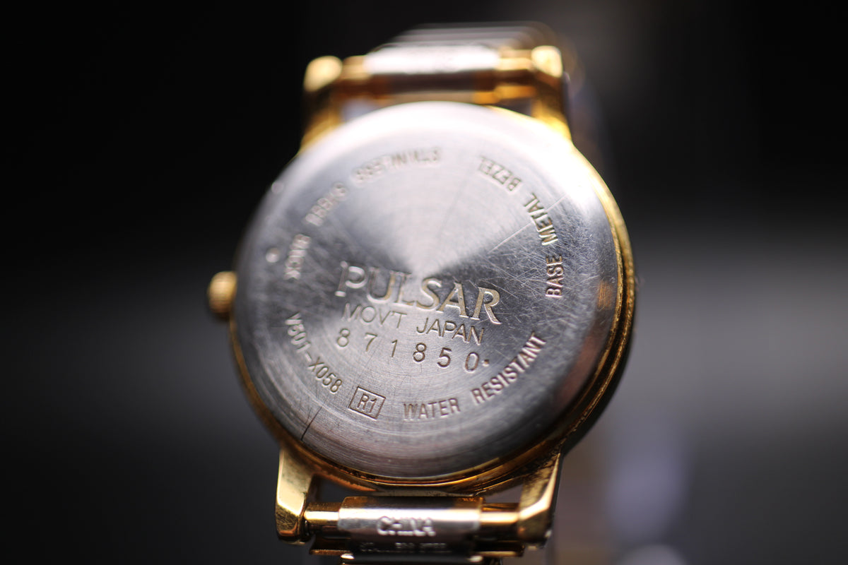 1998 Pulsar Ladies Two-Tone Roman Numeral Quartz Watch Ref. 871850