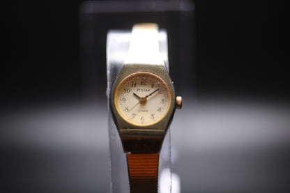 1986 Pulsar Ladies Quartz Gold Dress Watch Ref. 680998