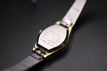 1986 Pulsar Ladies Quartz Gold Dress Watch Ref. 680998
