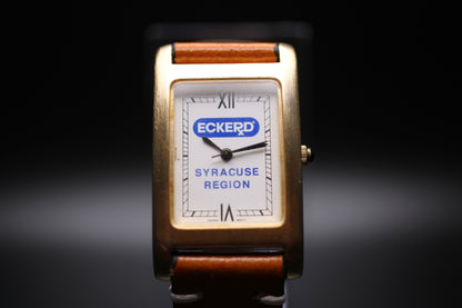 2000s Eckerd Pharmacy Promotional Gold Tank Quartz Watch