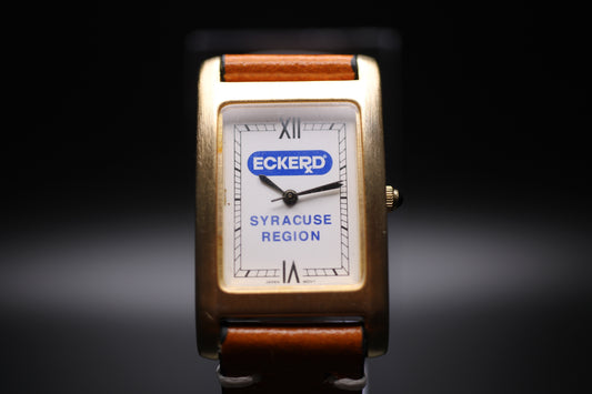 2000s Eckerd Pharmacy Promotional Gold Tank Quartz Watch