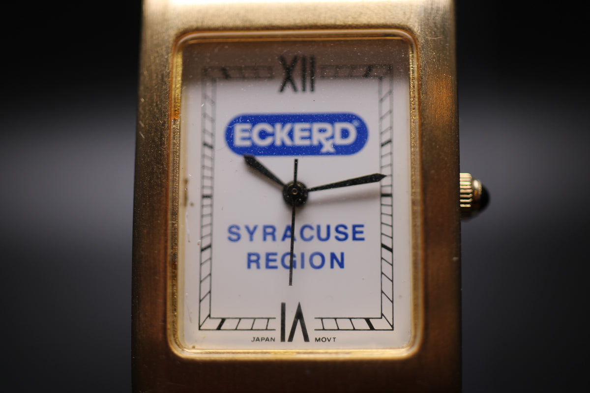 2000s Eckerd Pharmacy Promotional Gold Tank Quartz Watch