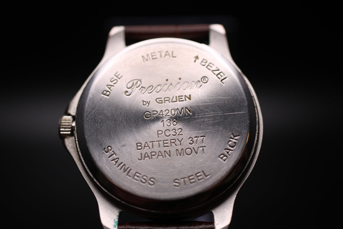 1990s Gruen Precision Quartz Field Ref. GP420MN
