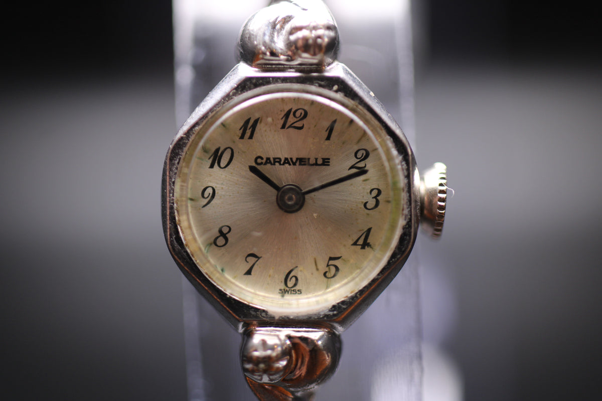 1960s Caravelle (by Bulova) Ladies Mechanical Watch Hexagonal Case Ref. H522