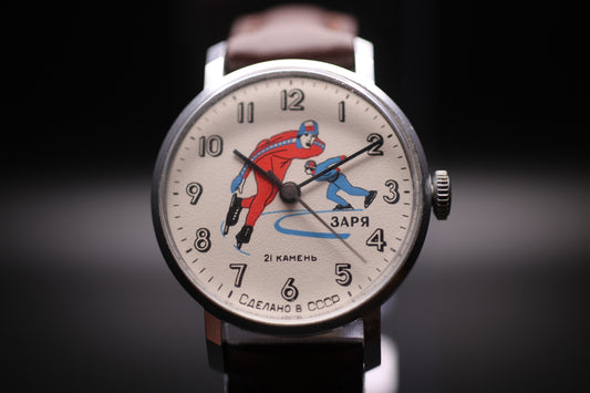 1985 USSR Zaria Speedskating Mechanical Watch