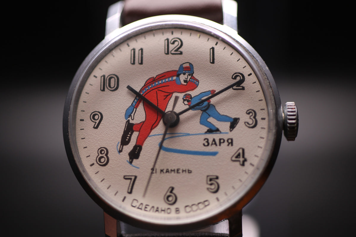 1985 USSR Zaria Speedskating Mechanical Watch
