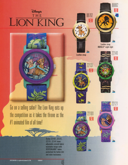 1995 Timex Lion King Simba Quartz Watch Ref. 88792